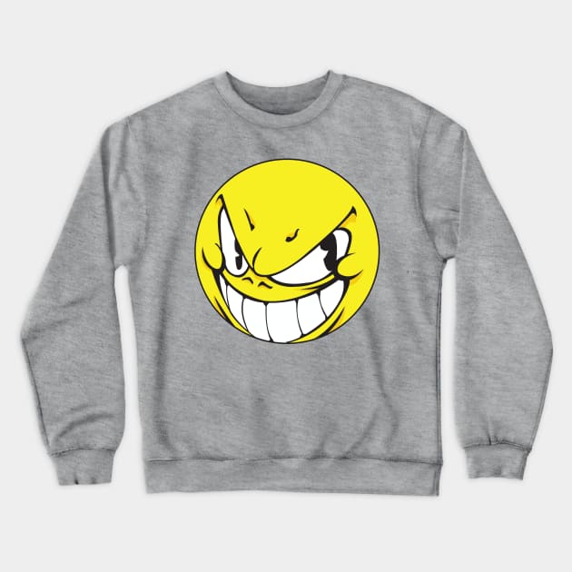 Emoji Sinister Crewneck Sweatshirt by Rampantarts